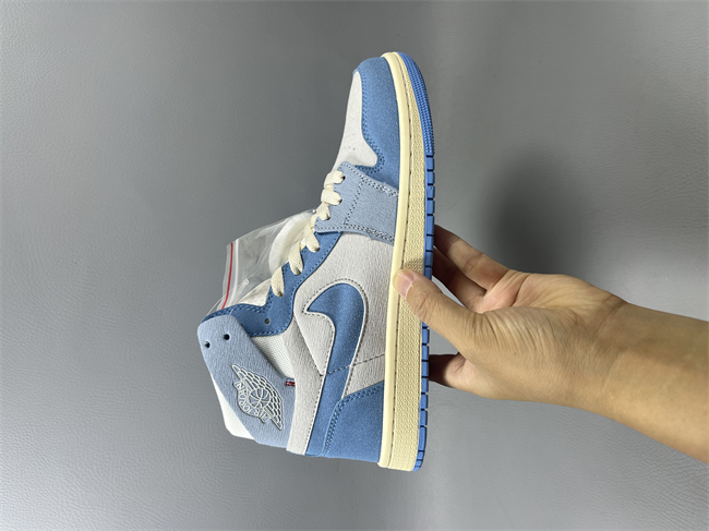 Women Running Weapon Air Jordan 1 Blue/White Shoes 514
